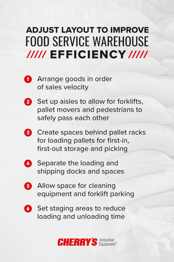 Adjust Layout to Improve Food Service Warehouse Efficiency