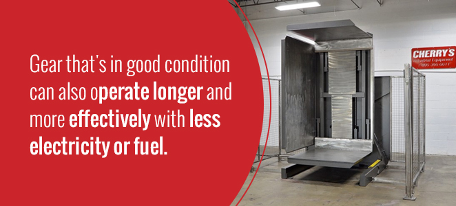 Clean stainless steel industrial pallet loader.