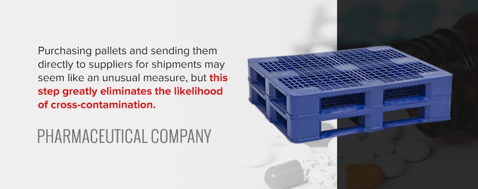 Pharmaceutical company uses pallets to eliminate contamination