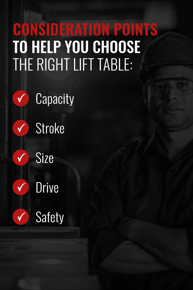 How to choose the right lift table