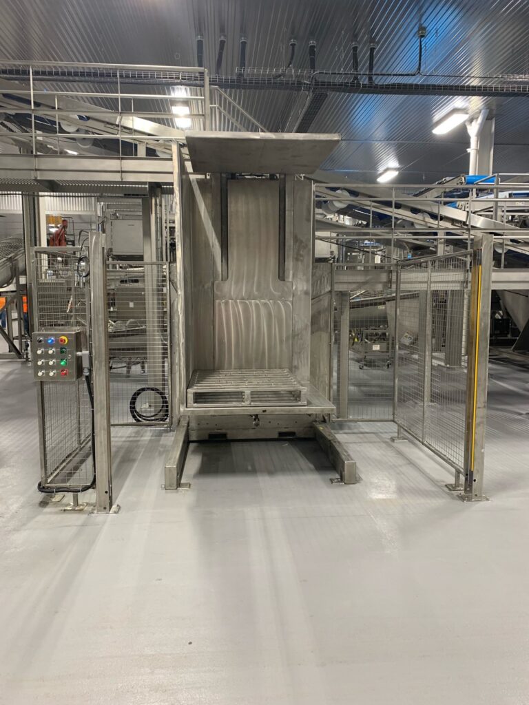Sanitary stainless steel pallet inverter