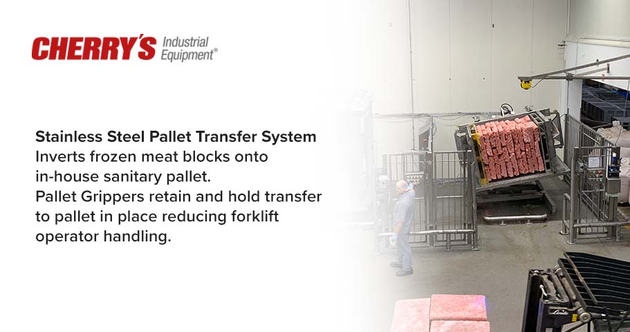 Stainless steel pallet transfer system