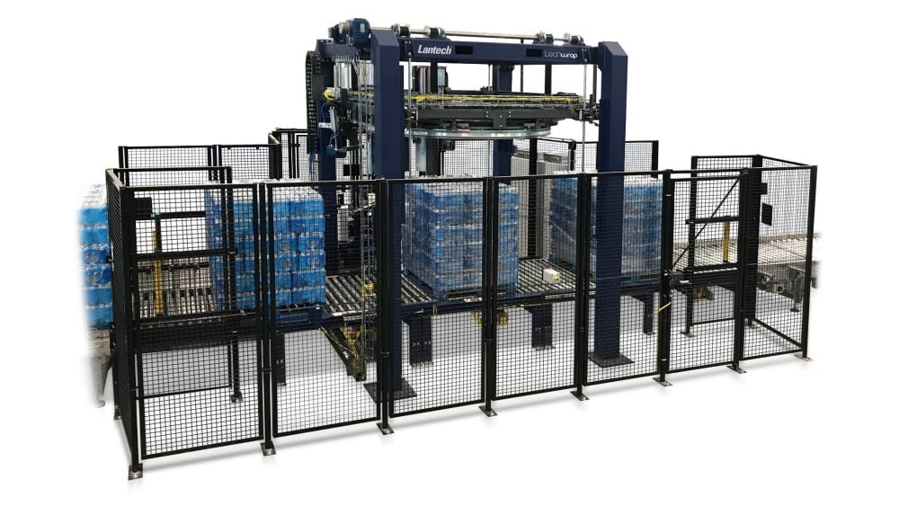 Inline Stretch Wrapper Shrink Wrapping Bottled Product