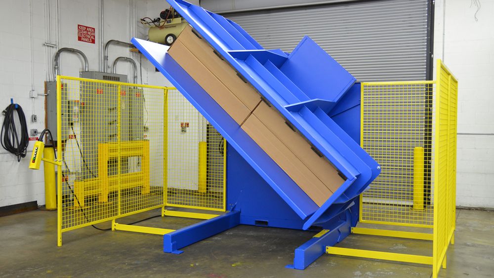 Pallet Inverter with side by side loads