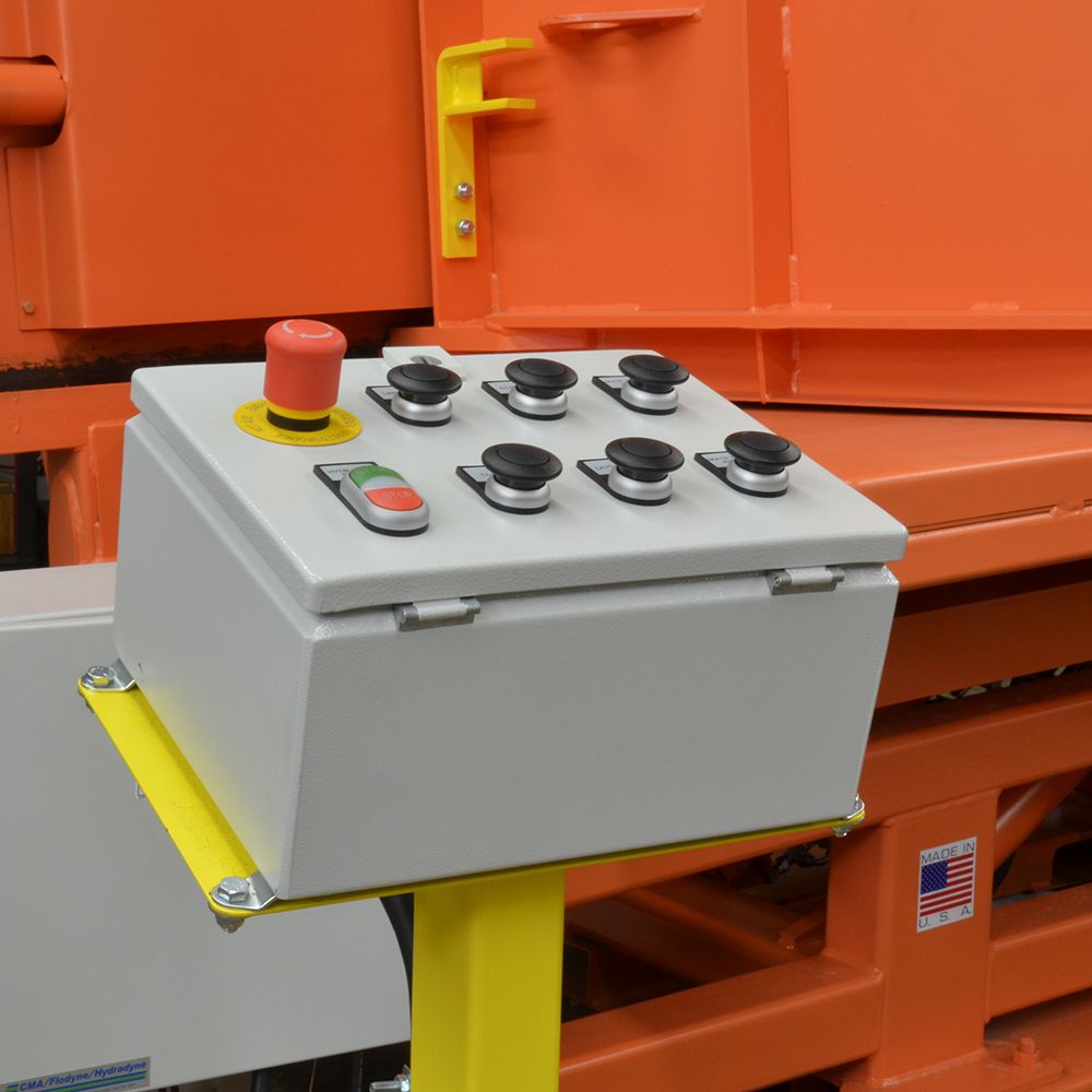 Push Button (Energy Saver) Control with Skate Table Option and E-Stop Button