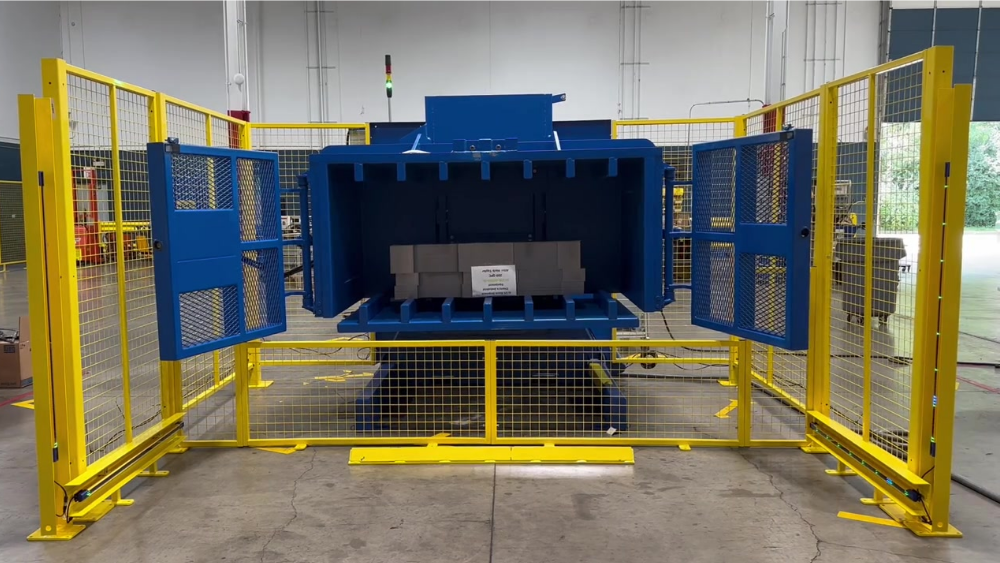 Custom SC Wide Body Pallet Inverter with latching gate