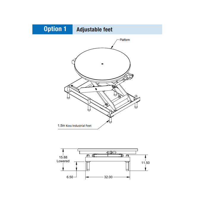 SL SS ABPP-40 Sanitary Pneumatic Self leveling Lift Image 4