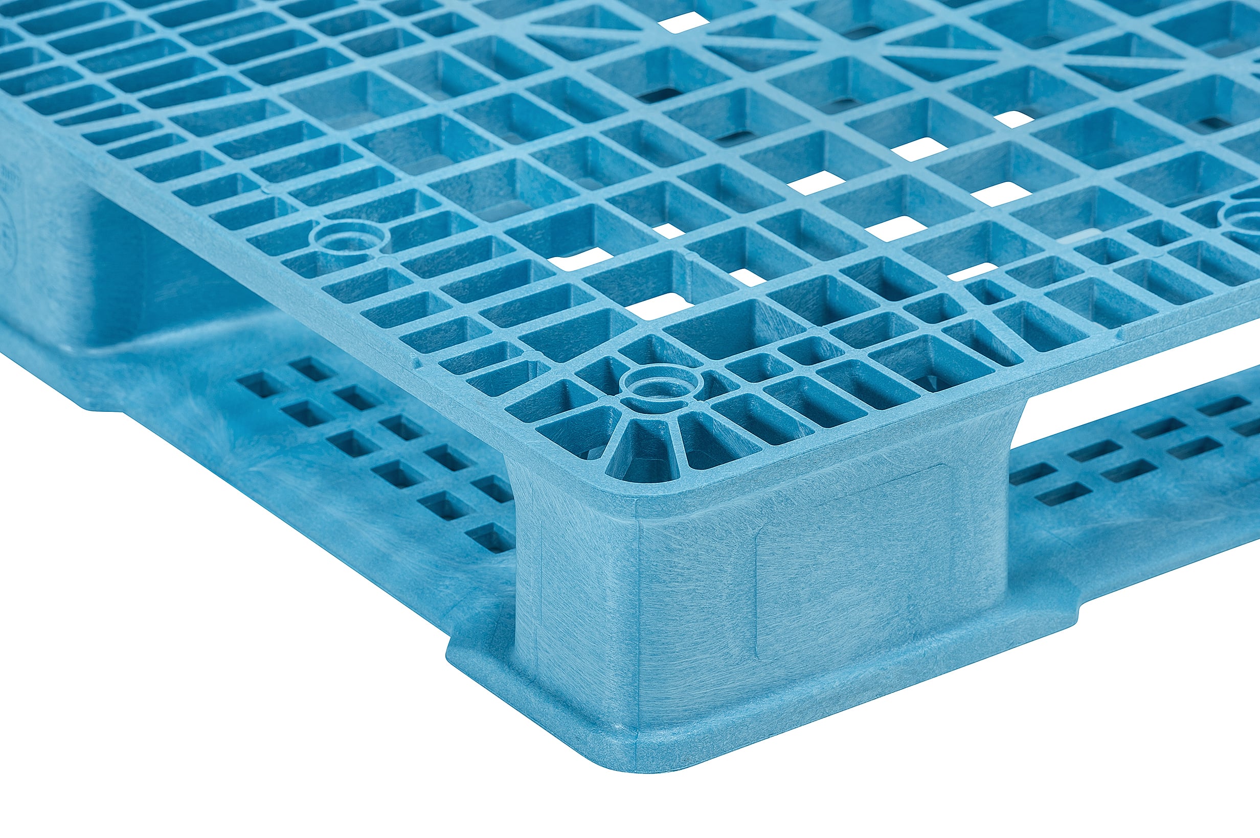 40 x 48 ProGenic Standard Duty Stackable Plastic Pallet - Blue Image 4