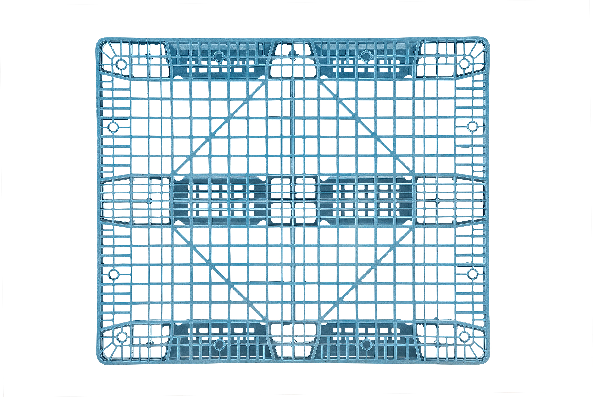 40 x 48 ProGenic 3 Stringer Stackable Plastic Pallet - Blue Image 5