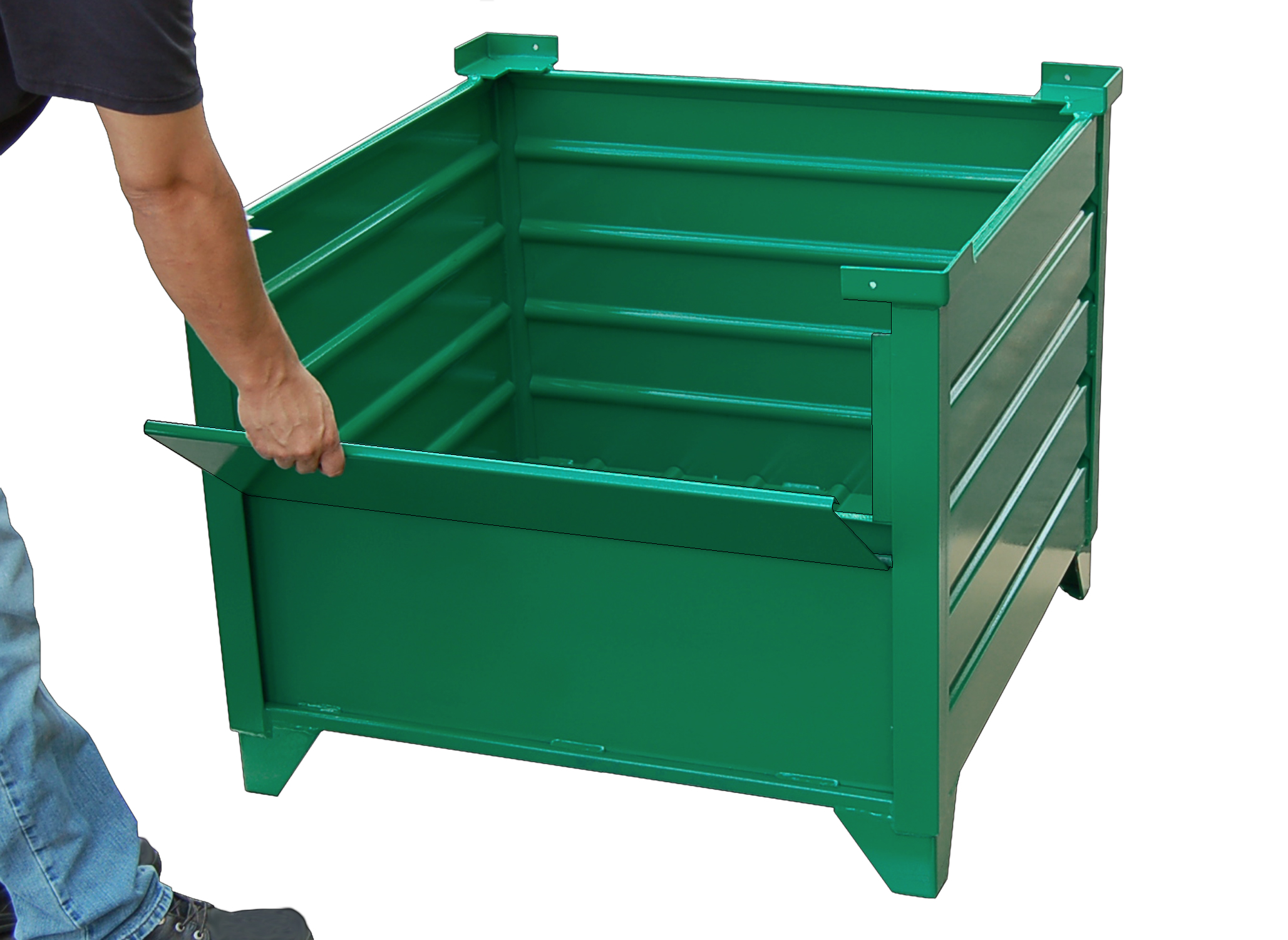 Standard 42' x 48' x 24' Steel Corrugated Container with Drop Gate