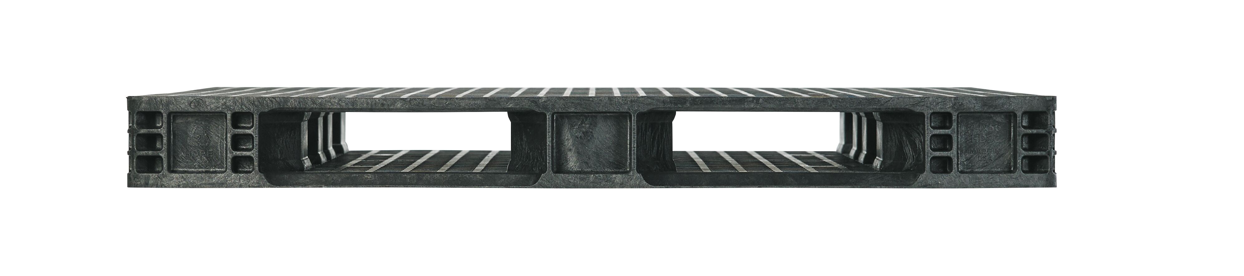 44 x 56 HD Plastic Stackable Pallet - Black Image 4