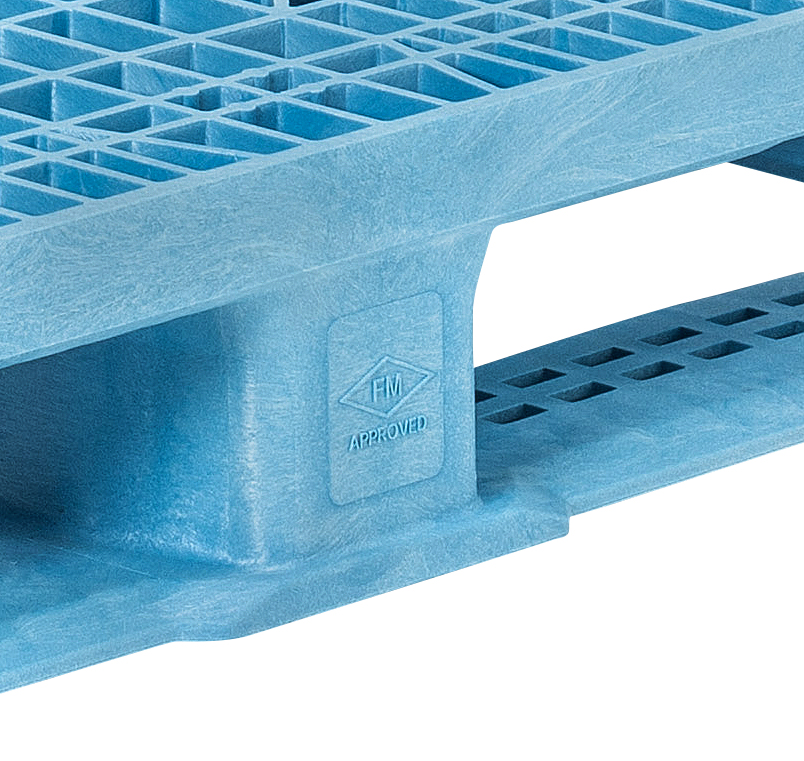 40 x 48 ProGenic Heavy Duty Rackable Plastic Pallet - Blue Image 6