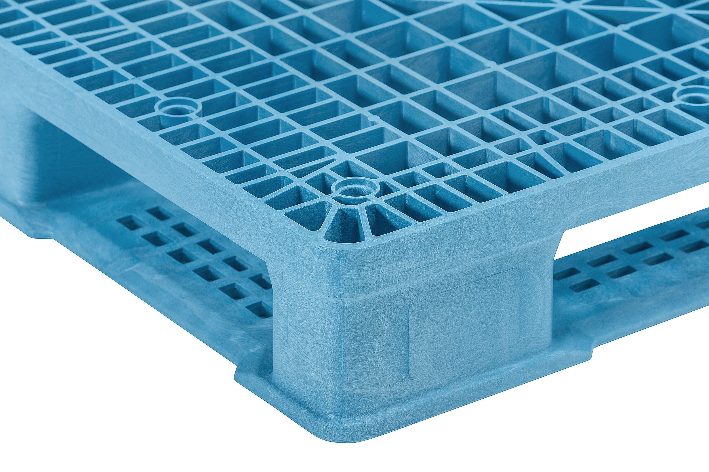 40 x 48 ProGenic Heavy Duty Rackable Plastic Pallet - Blue Image 4